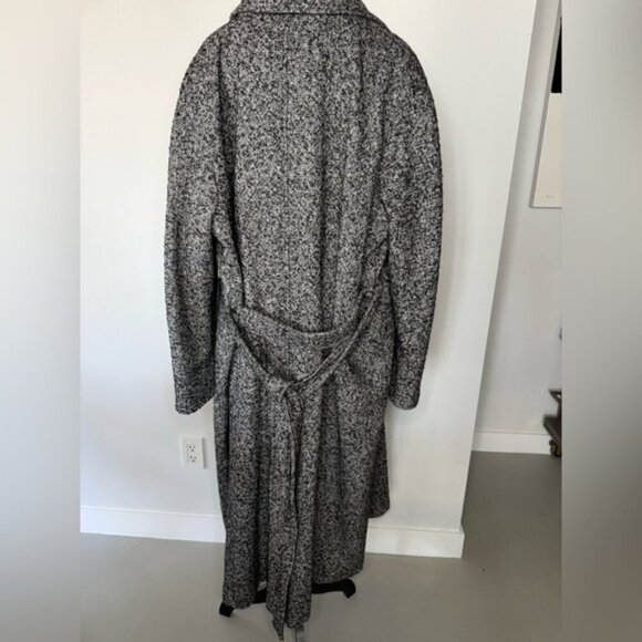 Marina Rinaldi Grey Wool & Alpaca Tweed Coat – Size 16 - Picture 12 of 16